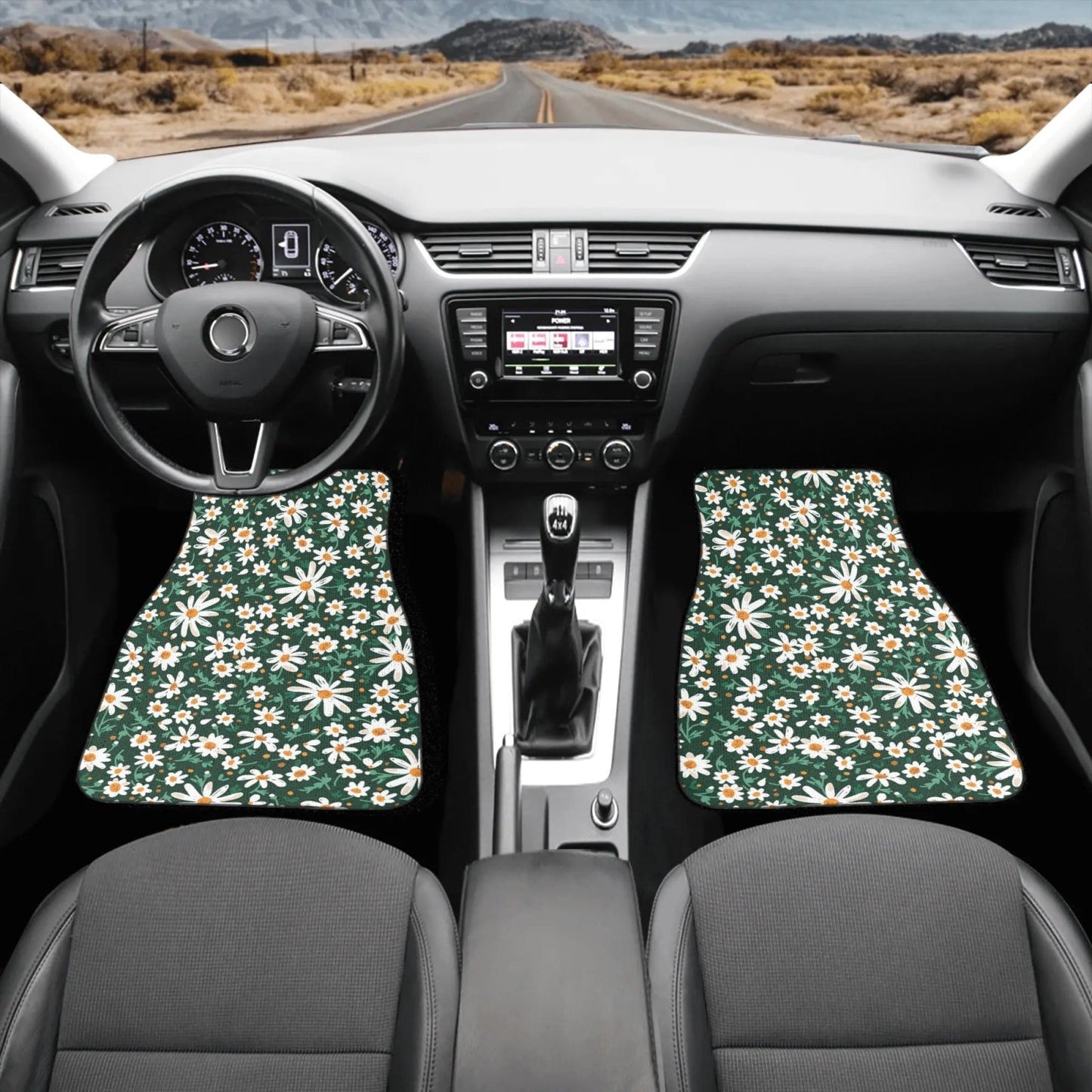 Daisy forest Back and Front Car Floor Mats - sense forest
