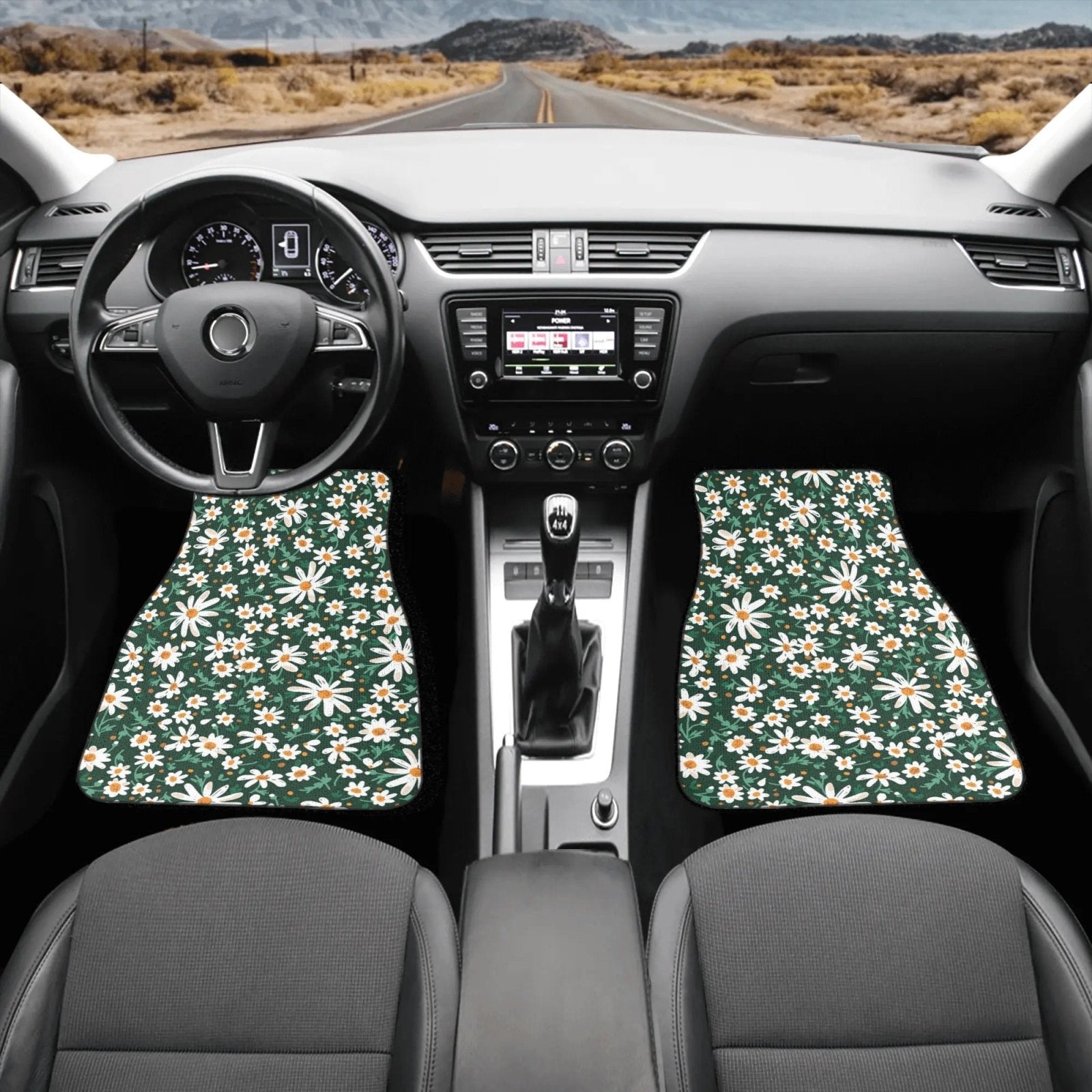 Daisy forest Back and Front Car Floor Mats - sense forest