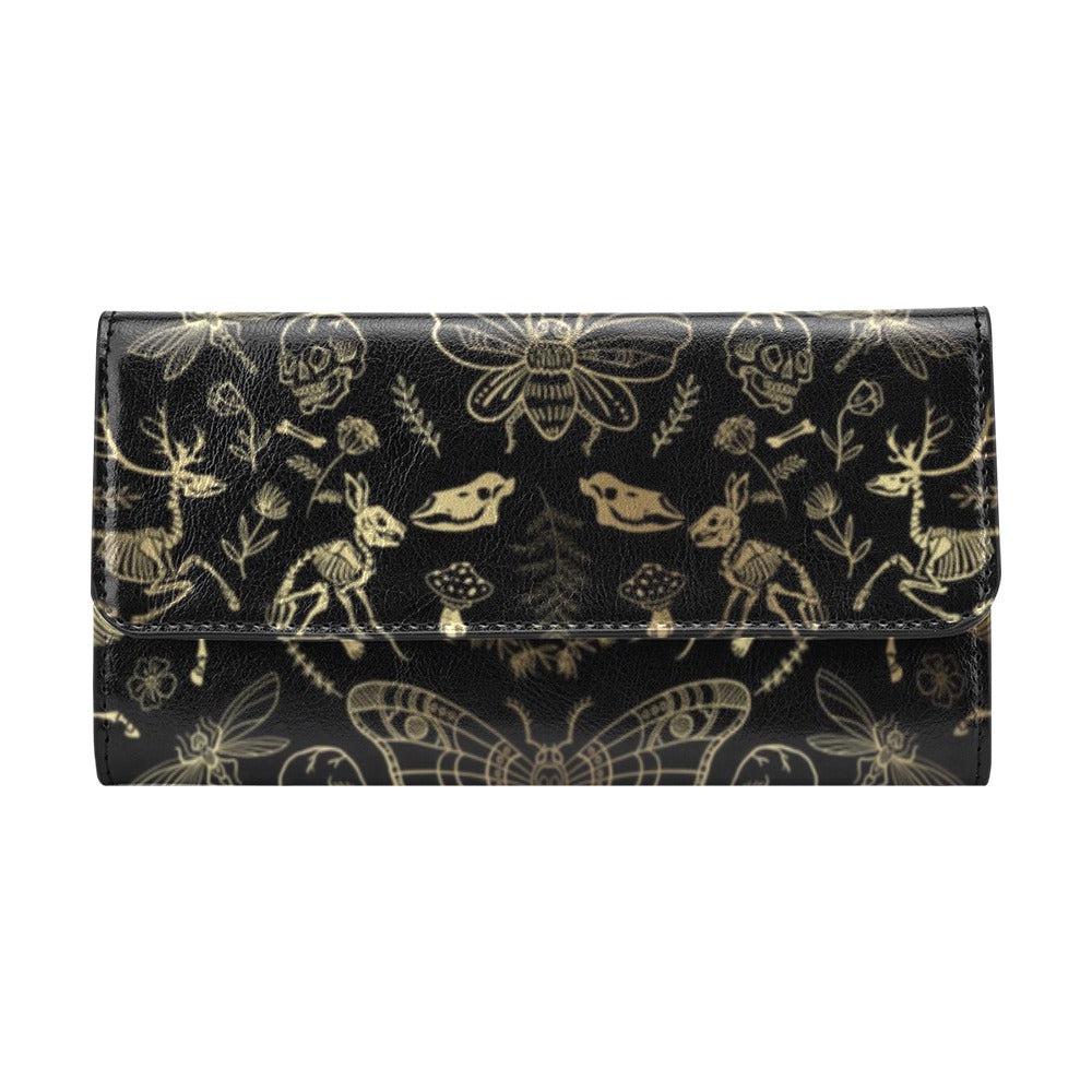 Dark Adacemia Forest Animal Skeleton Trifold wallet | Sense Forest - sense forest