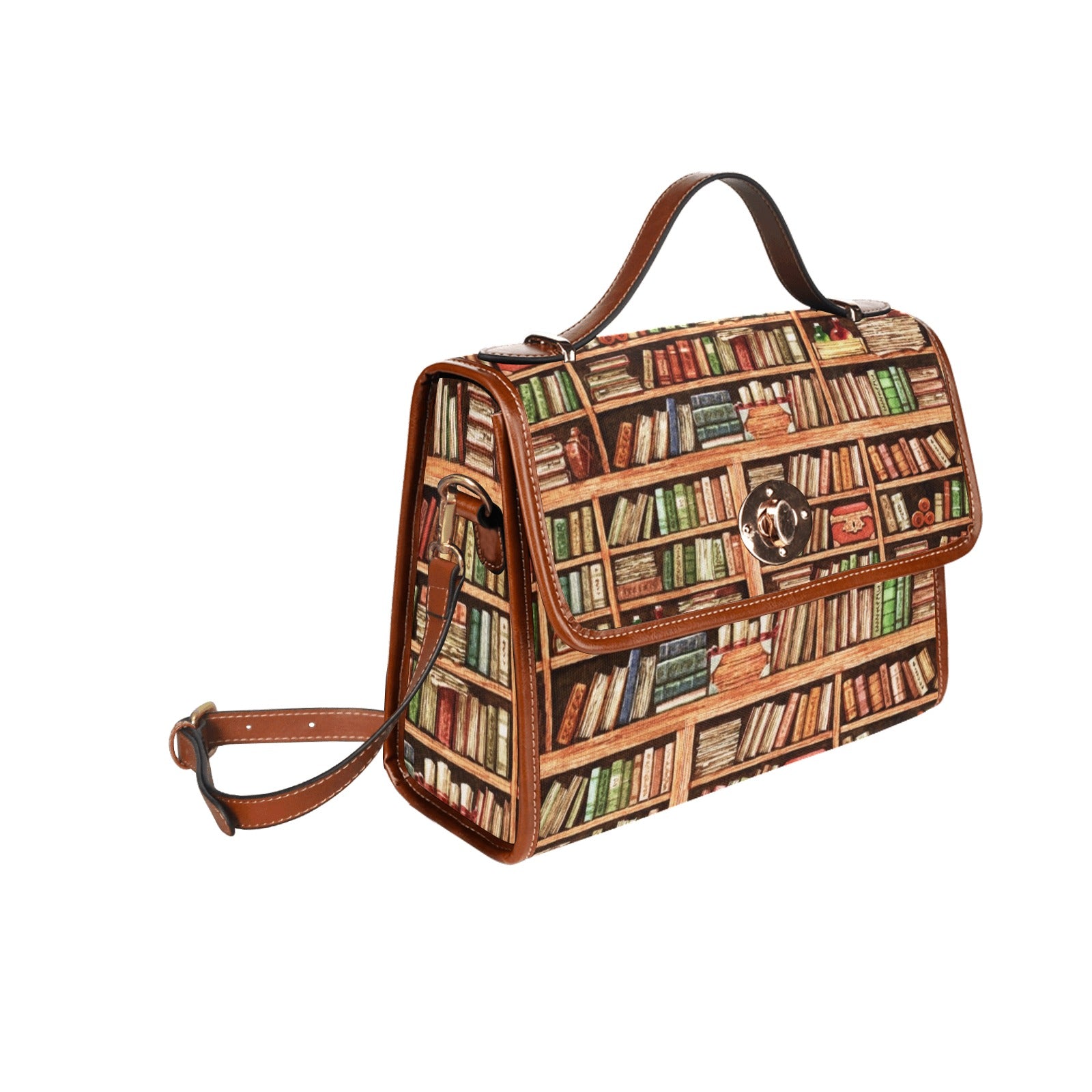 Book worms dark academia Canvas satchel bag