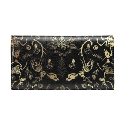 Dark Adacemia Forest Animal Skeleton Trifold wallet | Sense Forest