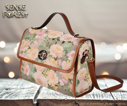 Nanny Rose Fairy Cottagecore retro Waterproof Canvas Satchel Bag