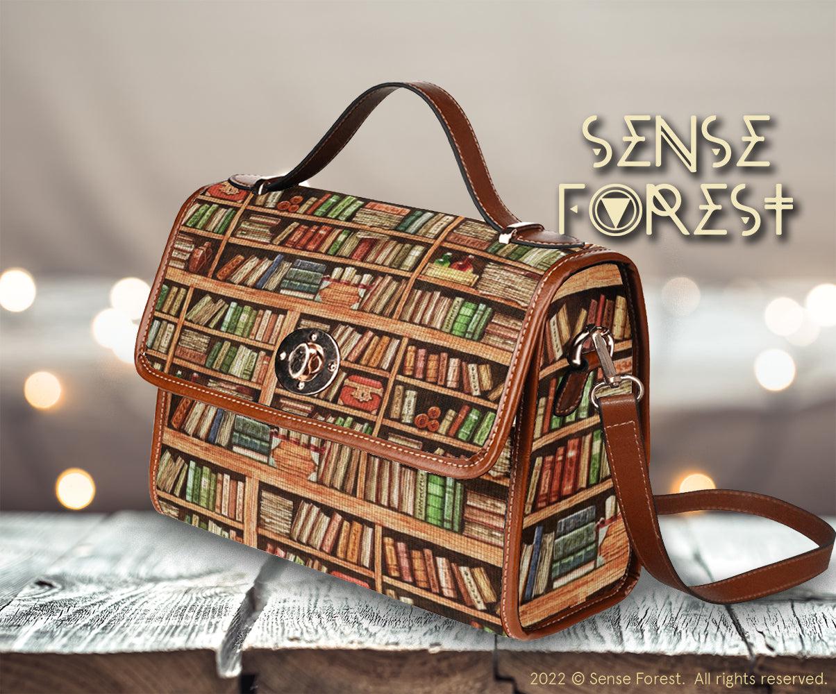 Book worms dark academia Canvas satchel bag