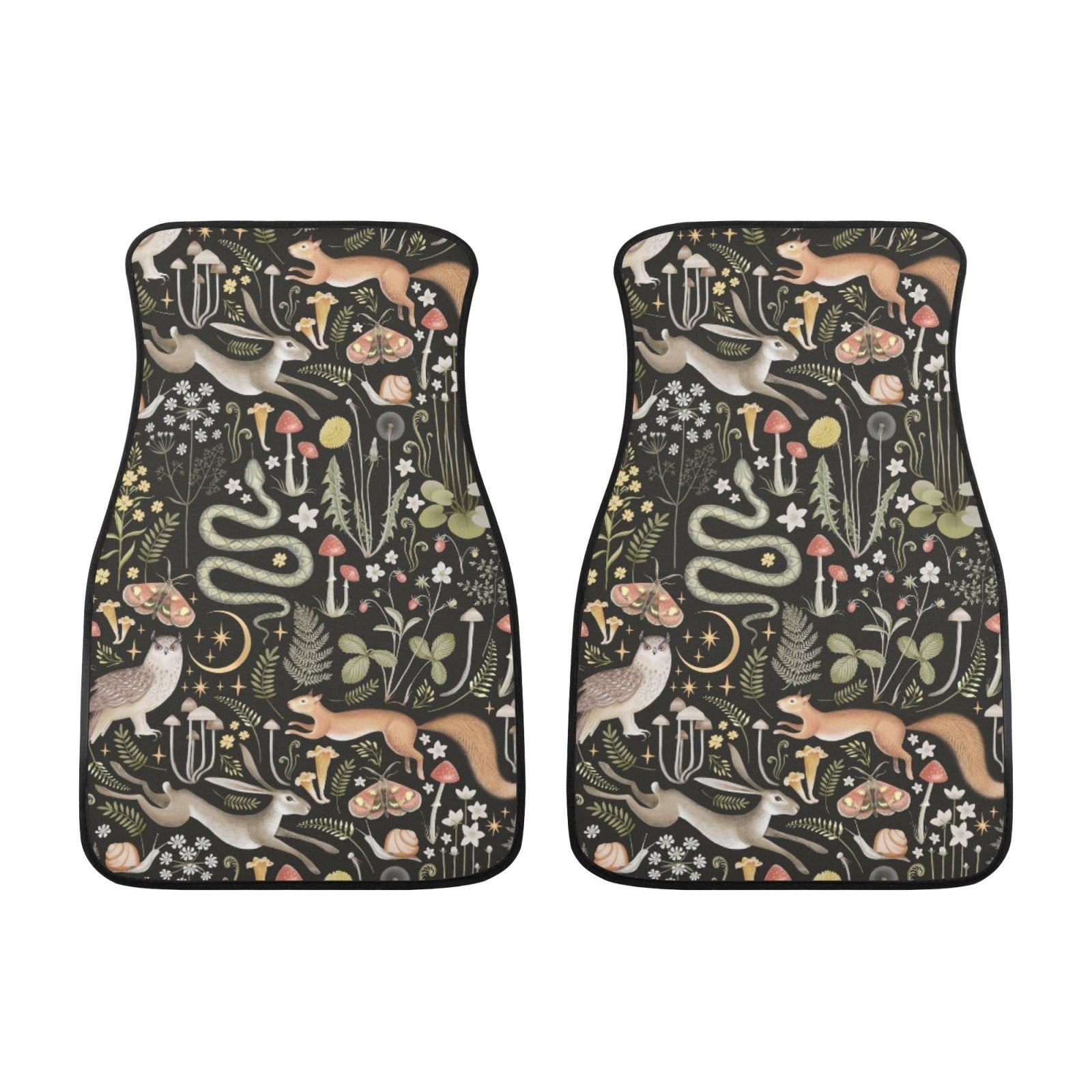 Forest Animals Back and Front Car Floor Mats - sense forest