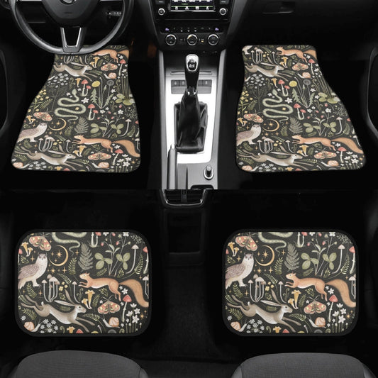 Forest Animals Back and Front Car Floor Mats - sense forest