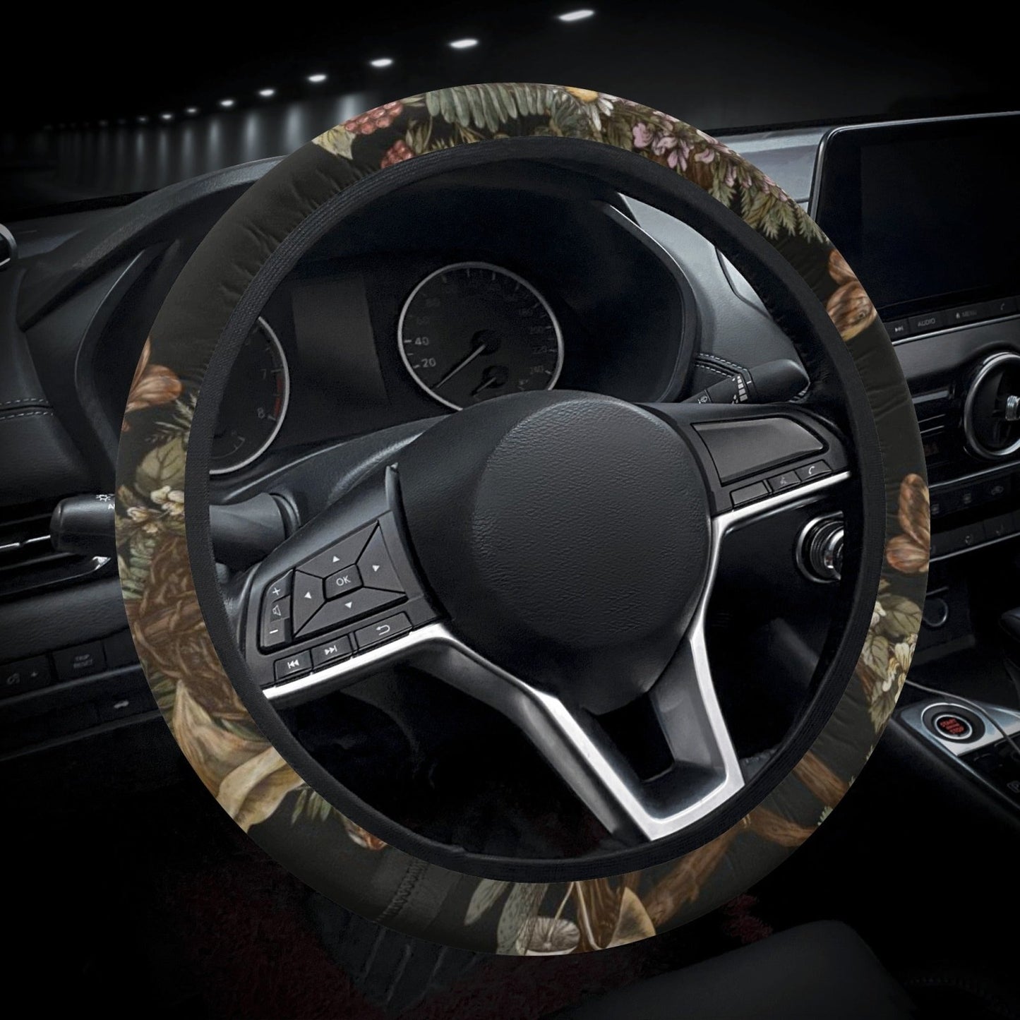 Forest mushroom Fern Car Steering Wheel Cover - sense forest