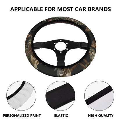 Forest mushroom Fern Car Steering Wheel Cover - sense forest