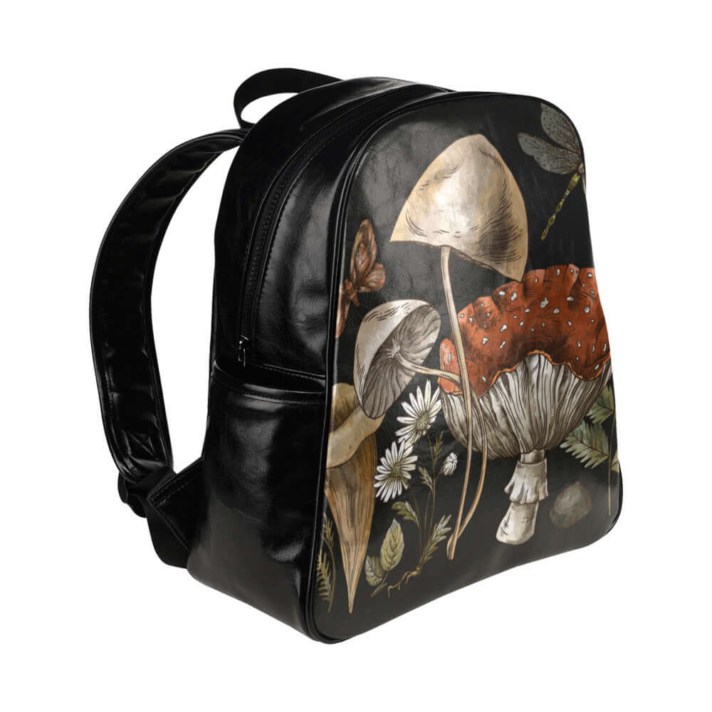 Forest Witch Mushroom Vegan Leather Backpack - sense forest