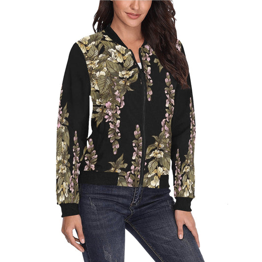 Fox gloves Women Bomber Jacket - sense forest