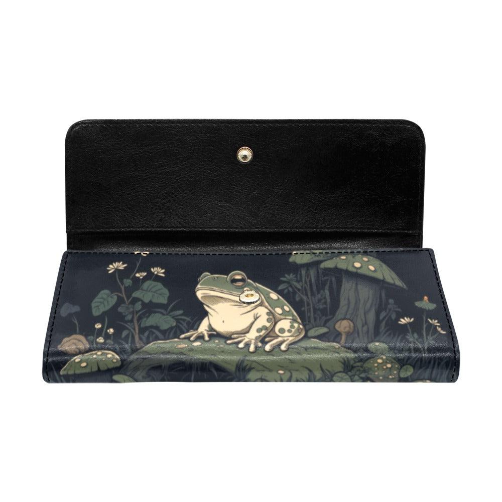 Goblinecore Frog Mushroom forest Trifold Wallet | Sense Forest - sense forest