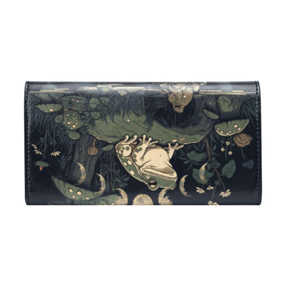Goblinecore Frog Mushroom forest Trifold Wallet | Sense Forest - sense forest