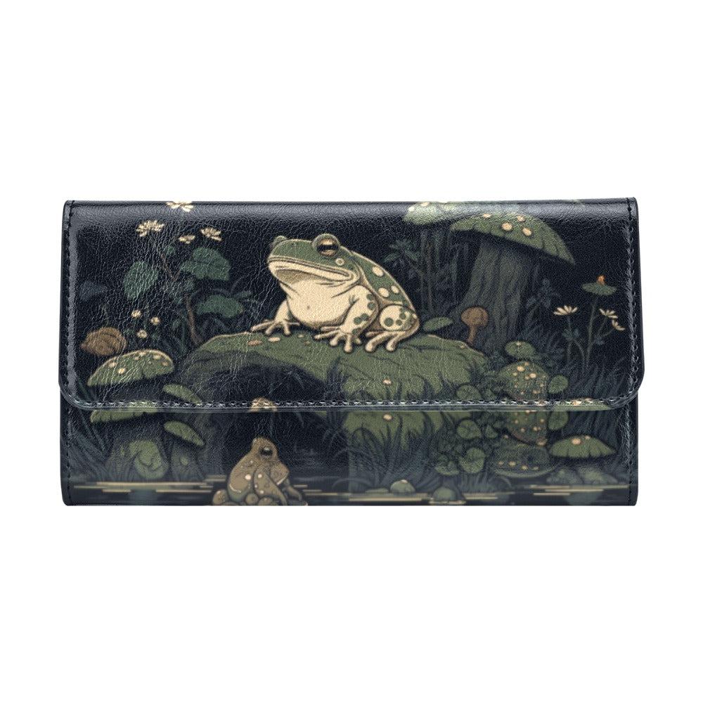 Goblinecore Frog Mushroom forest Trifold Wallet | Sense Forest - sense forest