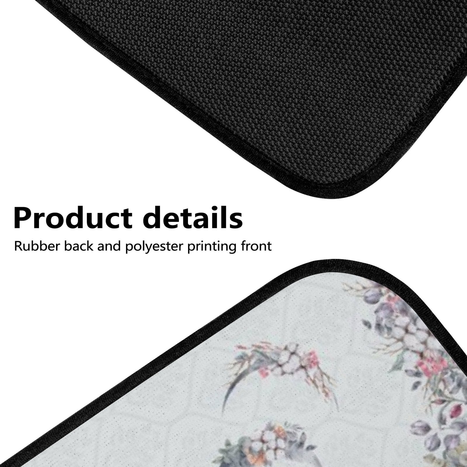 Green Witch Floral Moon Back and Front Car Floor Mats - sense forest