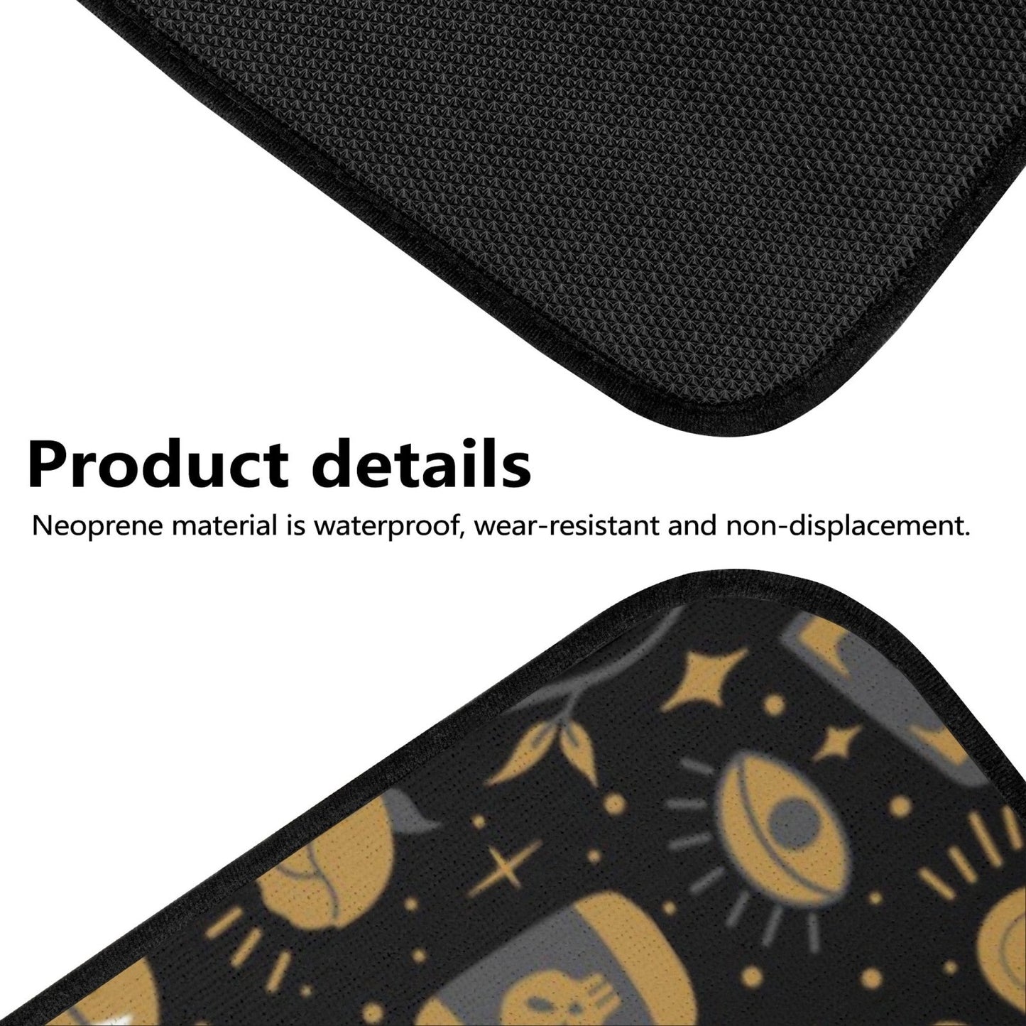 Halloween Spooky kawaii goth Back and Front Car Floor Mats - sense forest