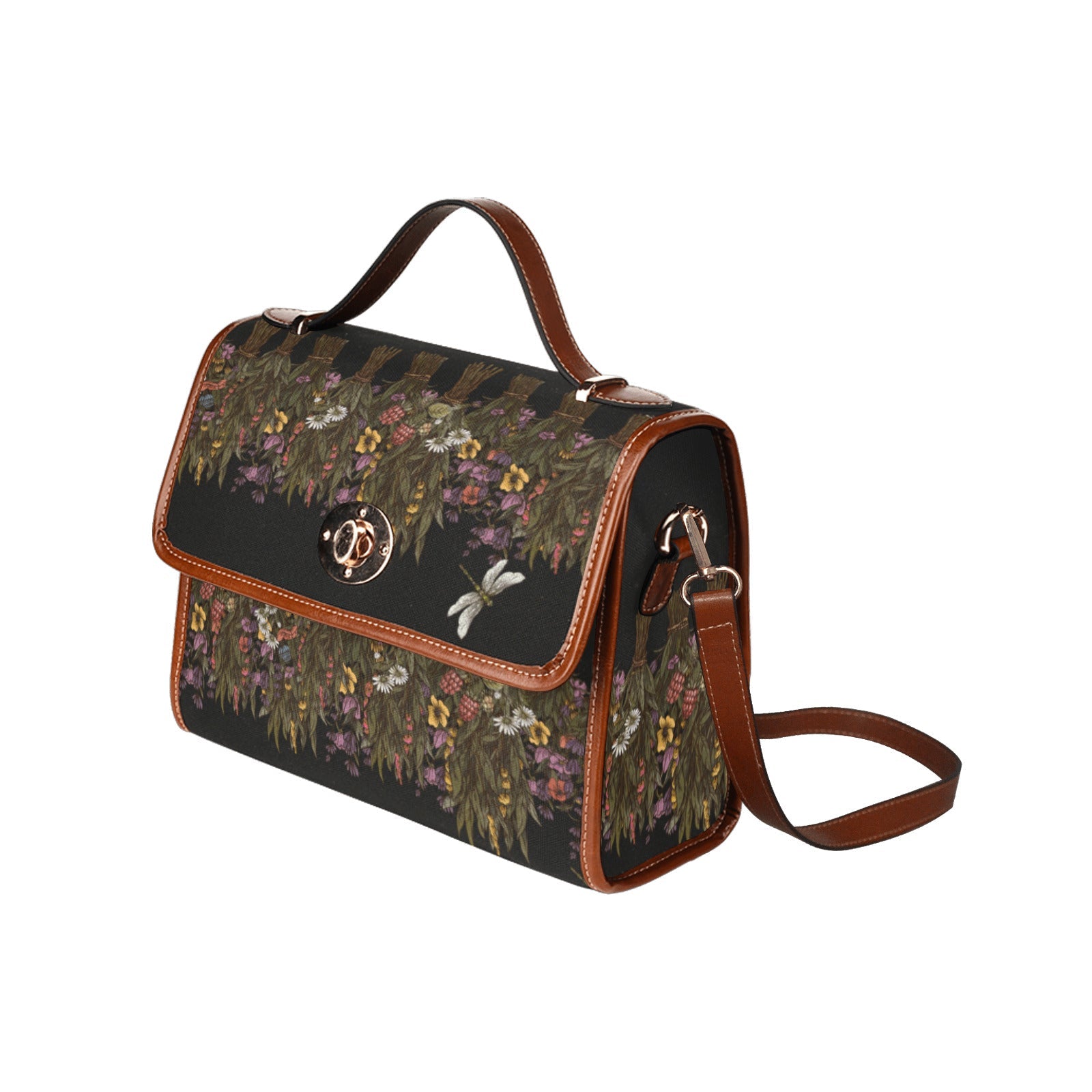 Herbalist Dried flower Cottagecore Canvas satchel Bag - sense forest