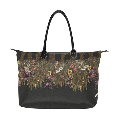 Herbalist witch hang dried flower zip tote Women's Classic Handbag - sense forest