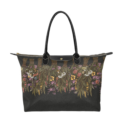 Herbalist witch hang dried flower zip tote Women's Classic Handbag - sense forest