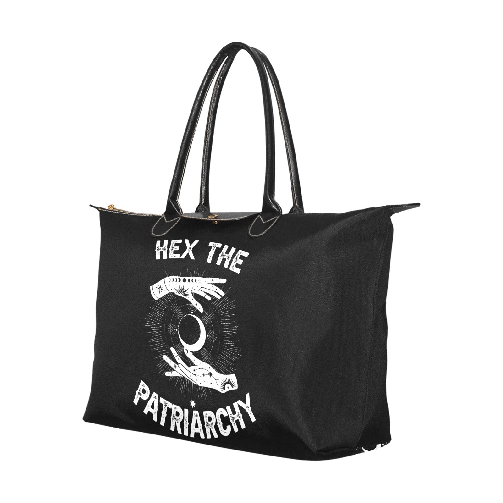 HEX the patriarchy Feminist Witch zip tote Women's Classic Handbag - sense forest