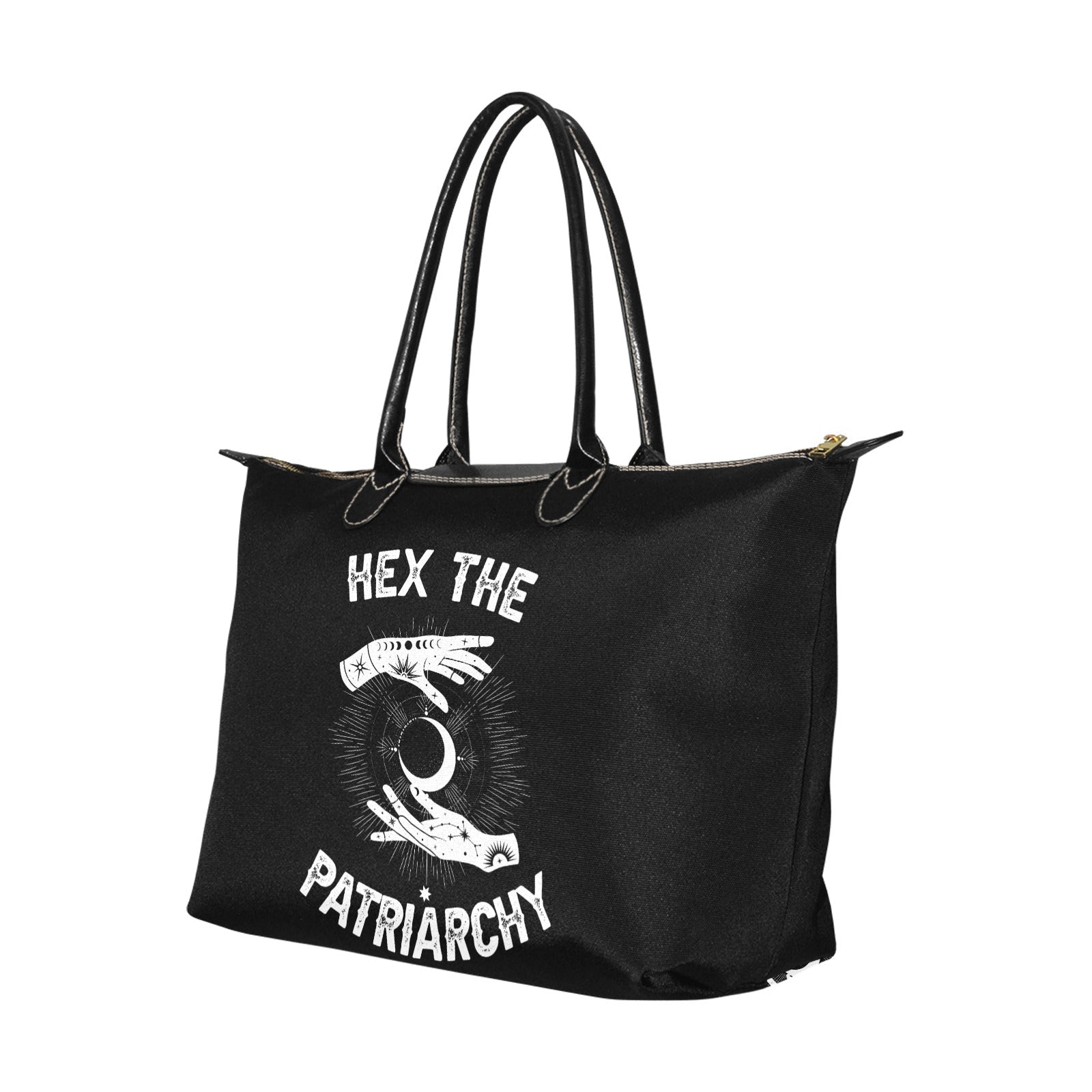 HEX the patriarchy Feminist Witch zip tote Women's Classic Handbag - sense forest