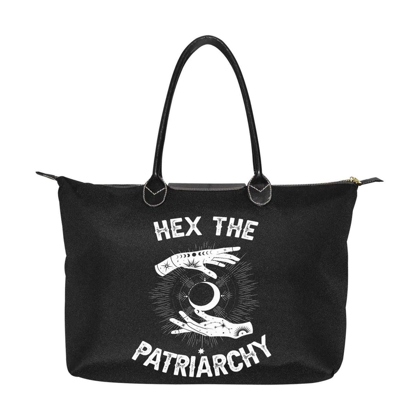 HEX the patriarchy Feminist Witch zip tote Women's Classic Handbag - sense forest