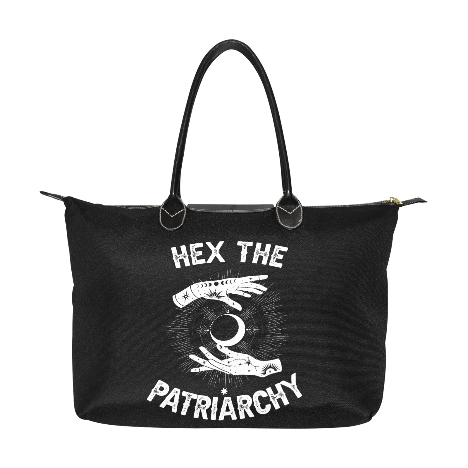 HEX the patriarchy Feminist Witch zip tote Women's Classic Handbag - sense forest