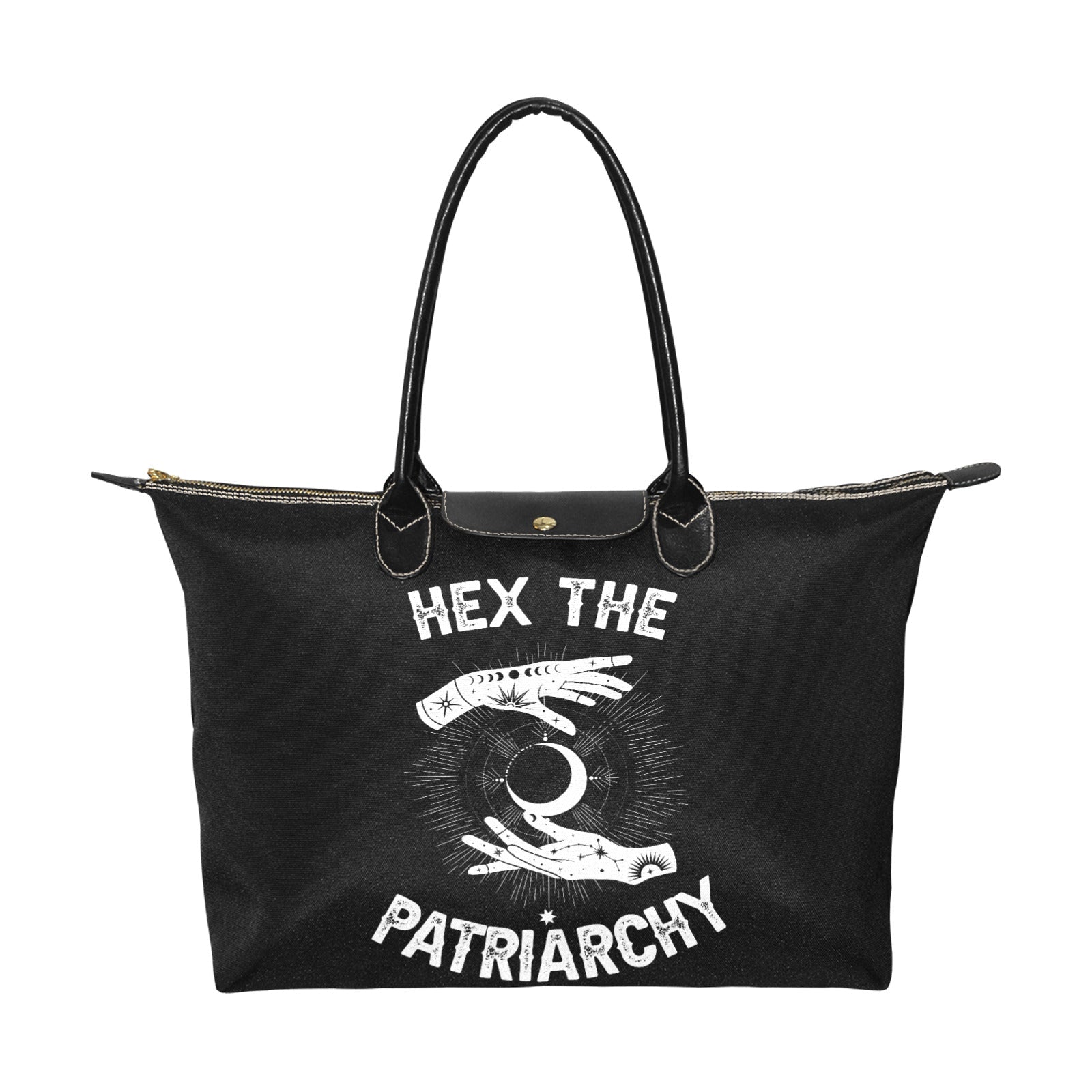 HEX the patriarchy Feminist Witch zip tote Women's Classic Handbag - sense forest