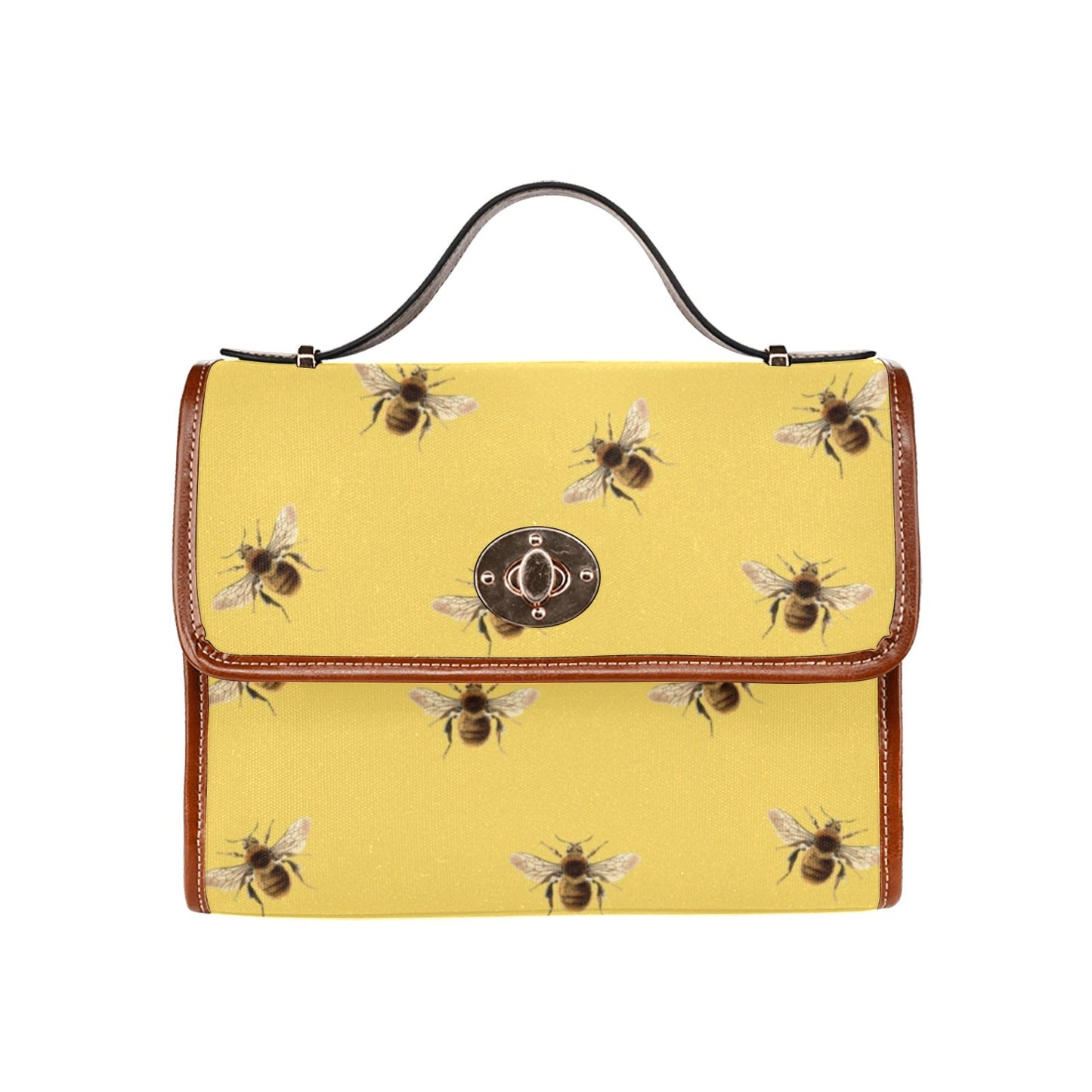 Honey Bees Cottagecore Canvas satchel Bag - sense forest