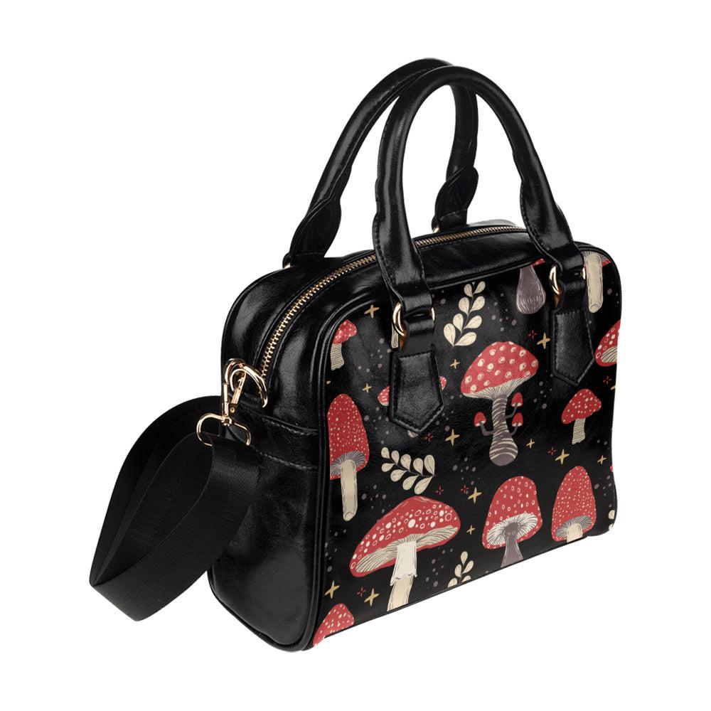 Kawaii Amanita mushroom bowler Shoulder Handbag with strap - sense forest