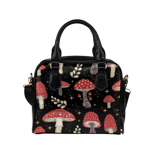 Kawaii Amanita mushroom bowler Shoulder Handbag with strap - sense forest