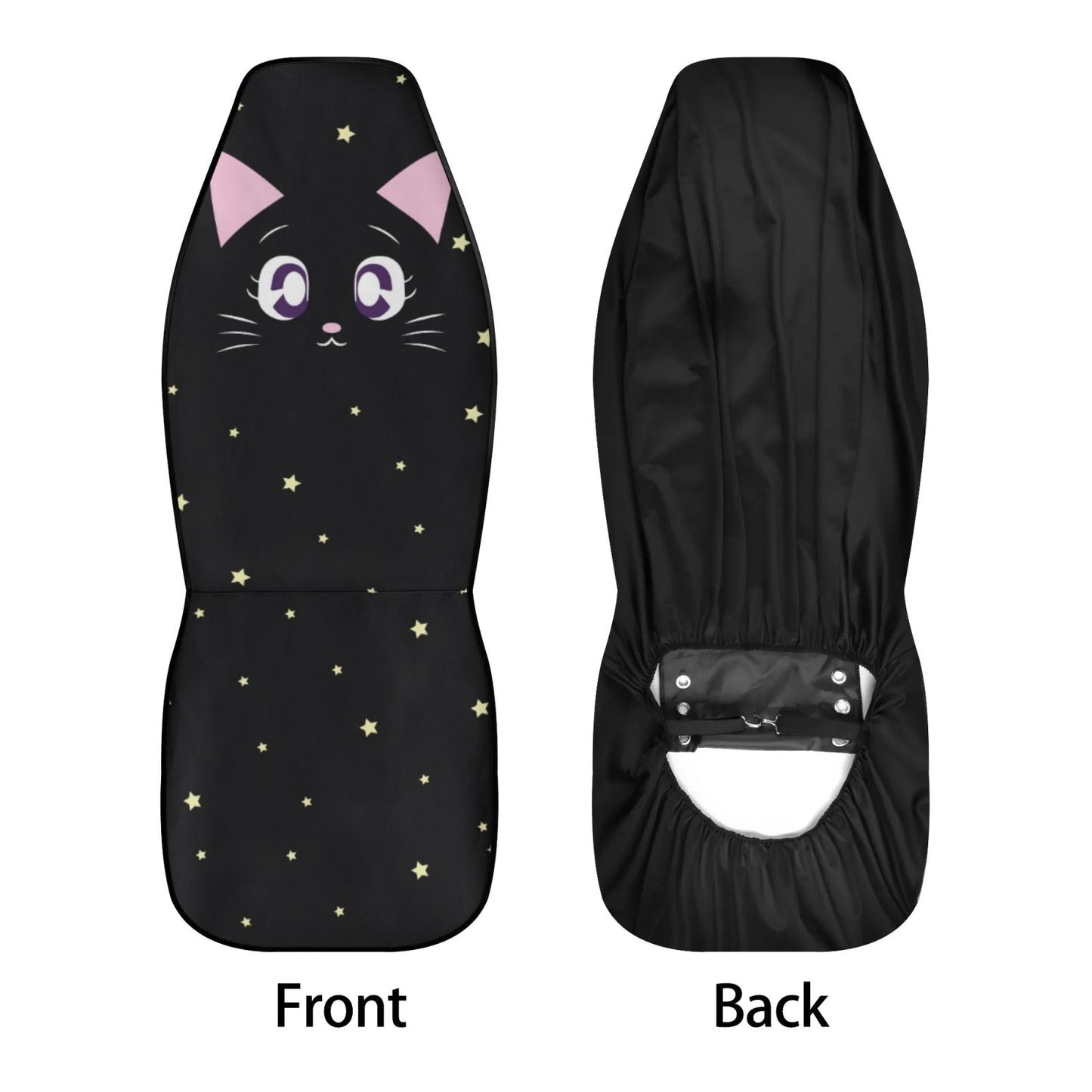 Kawaii Black Cats Seat Cover Set - sense forest