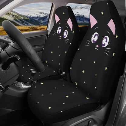 Kawaii Black Cats Seat Cover Set - sense forest