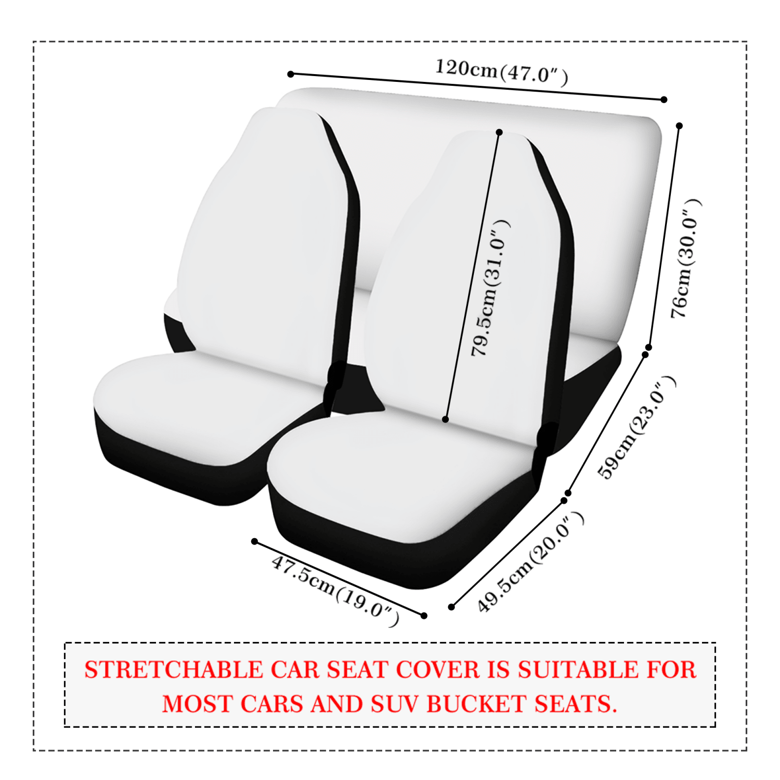 Kawaii Black Cats Seat Cover Set - sense forest