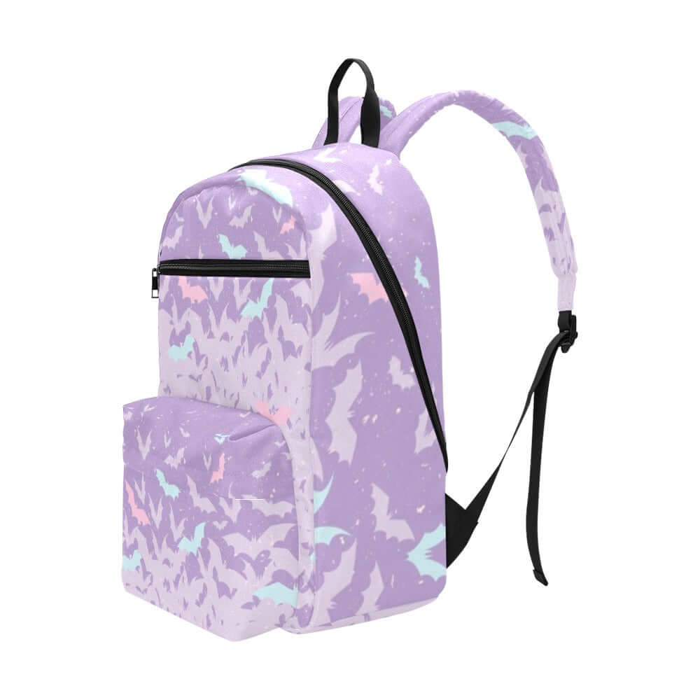 Kawaii Goth Pastel Purple cute Bats backpack Travel Backpack(Large Capacity) - sense forest