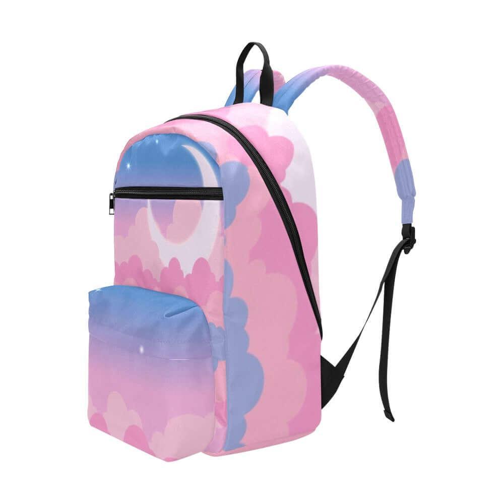 Kawaii Pink Pastel sky big moon backpack Travel Backpack(Large Capacity) - sense forest