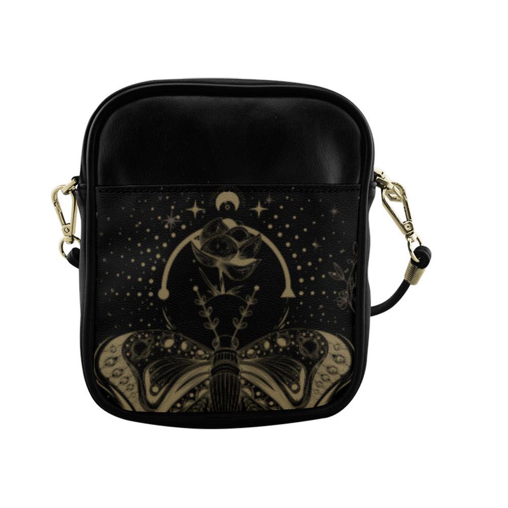 Lotus moon mini witch Sling Bag - sense forest