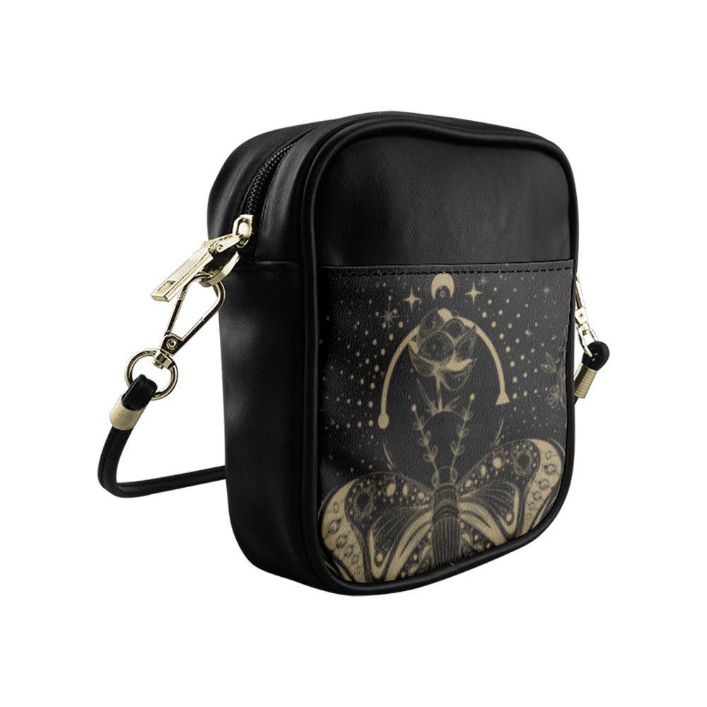 Lotus moon mini witch Sling Bag - sense forest