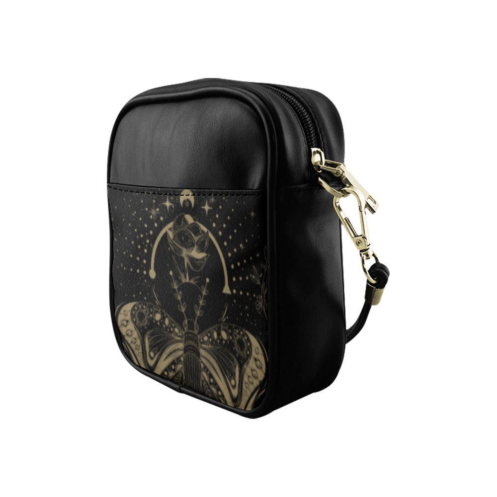 Lotus moon mini witch Sling Bag - sense forest