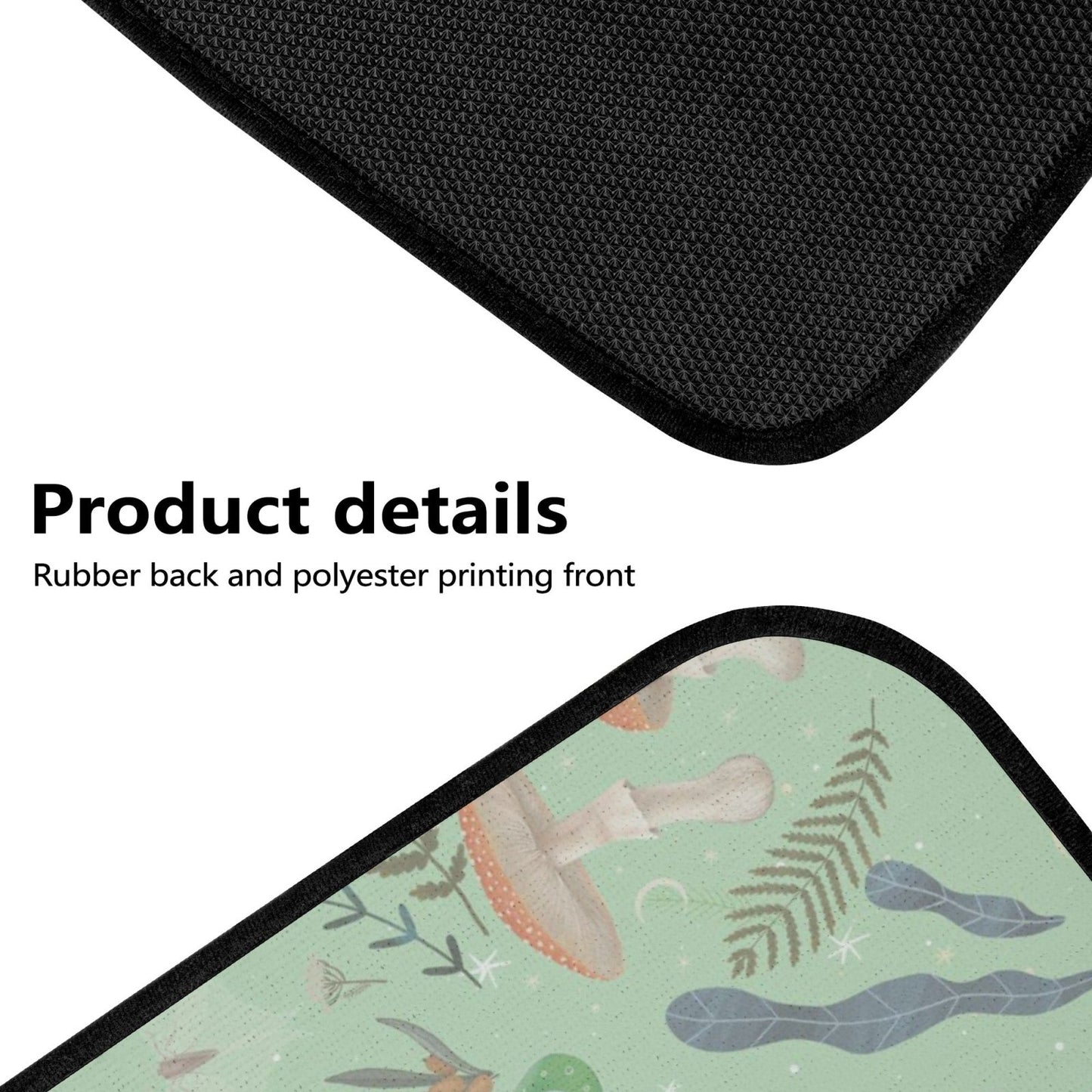 Luna Moth Mint Back and Front Car Floor Mats - sense forest
