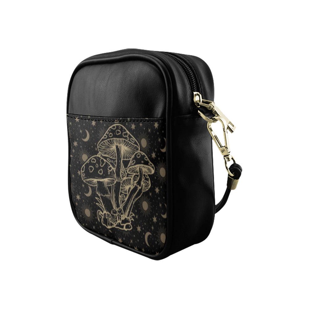 Magic mushroom celestial mini witch Sling Bag - sense forest