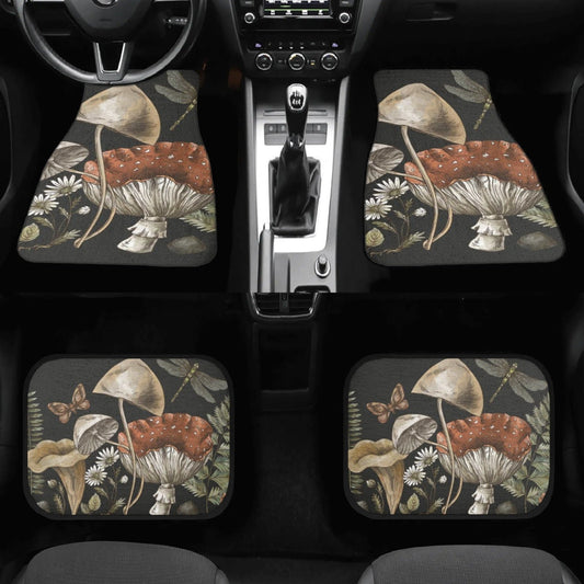 Magic mushroom Forest Back and Front Car Floor Mats - sense forest