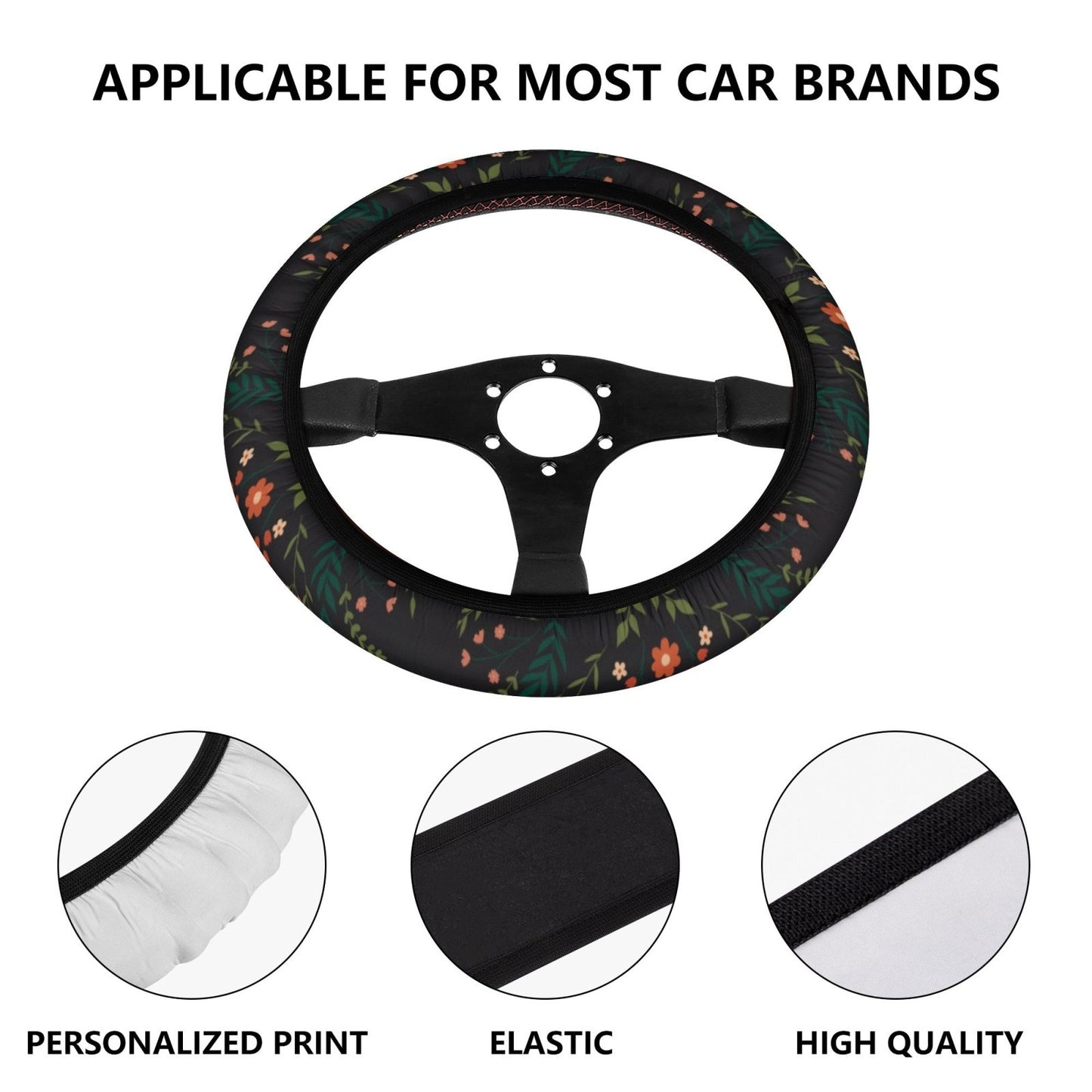 Mini Floral Car Steering Wheel Cover - sense forest
