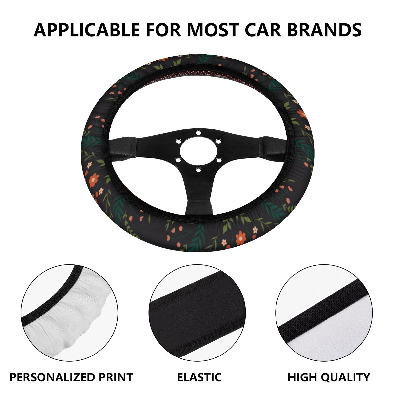 Mini Floral Car Steering Wheel Cover - sense forest