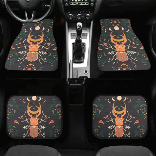 Moon Phase Beetle Back and Front Car Floor Mats - sense forest