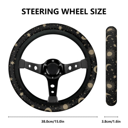 Moon Phase Car Steering Wheel Cover - sense forest