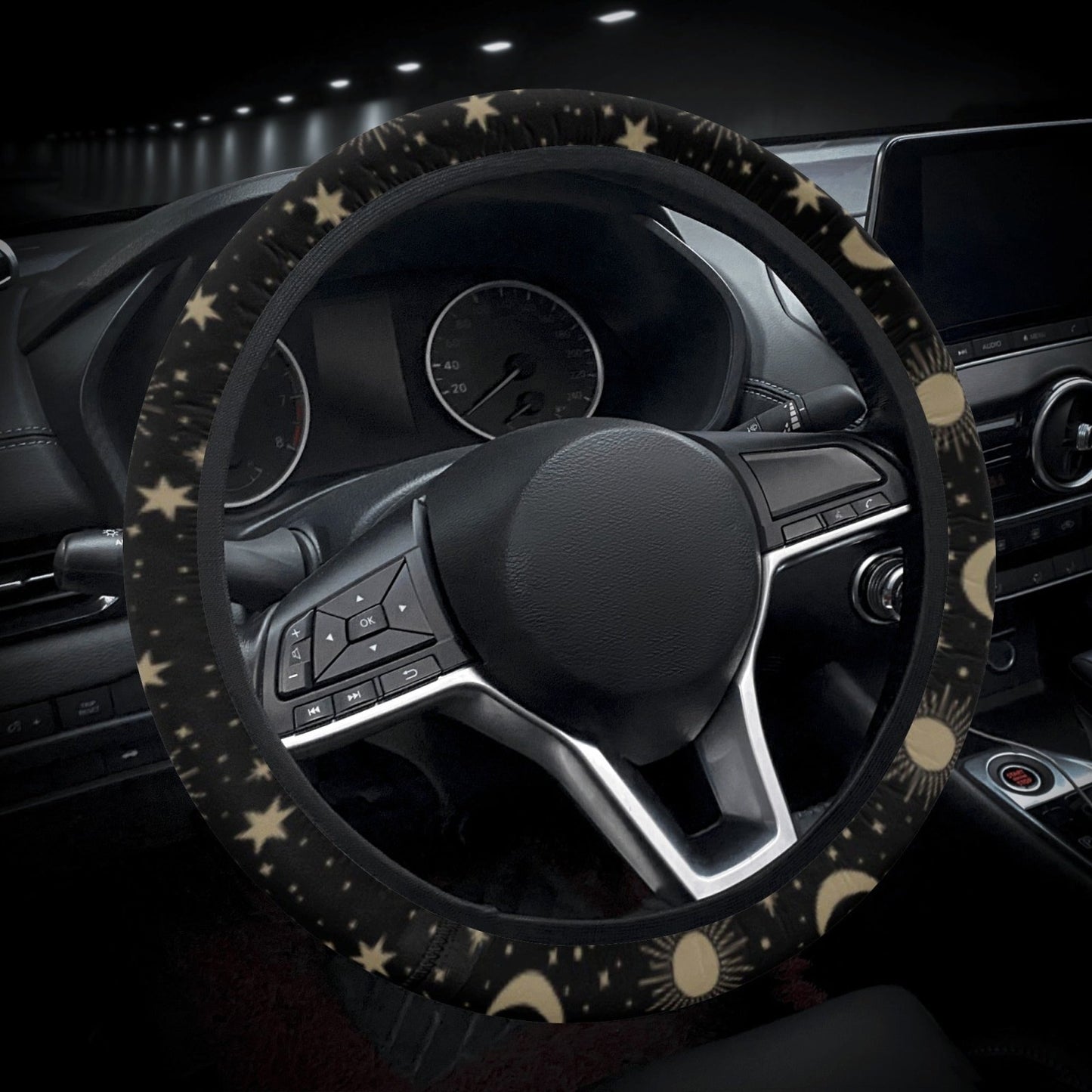 Moon Phase Car Steering Wheel Cover - sense forest