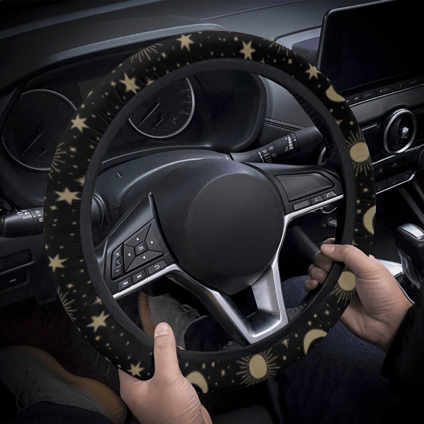 Moon Phase Car Steering Wheel Cover - sense forest