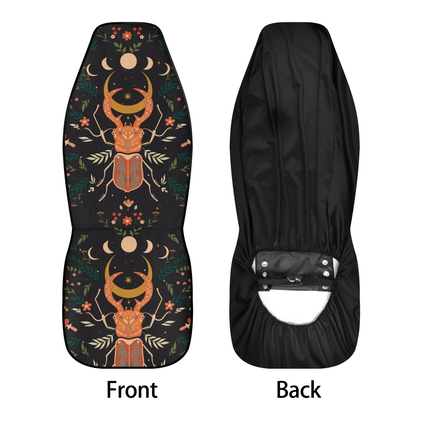 Moon Phase Forest Beetle Car Seat Cover Set - sense forest