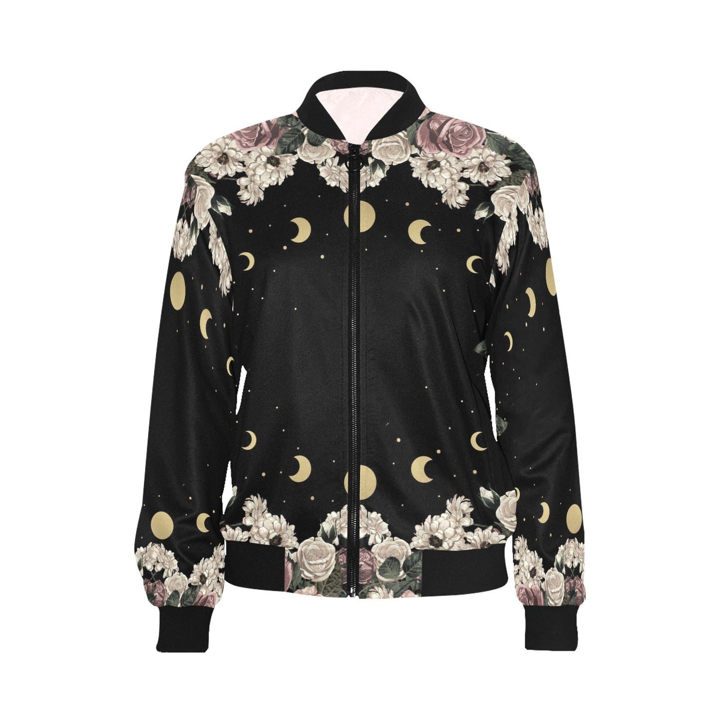 Moon Rose women Bomber Jacket - sense forest
