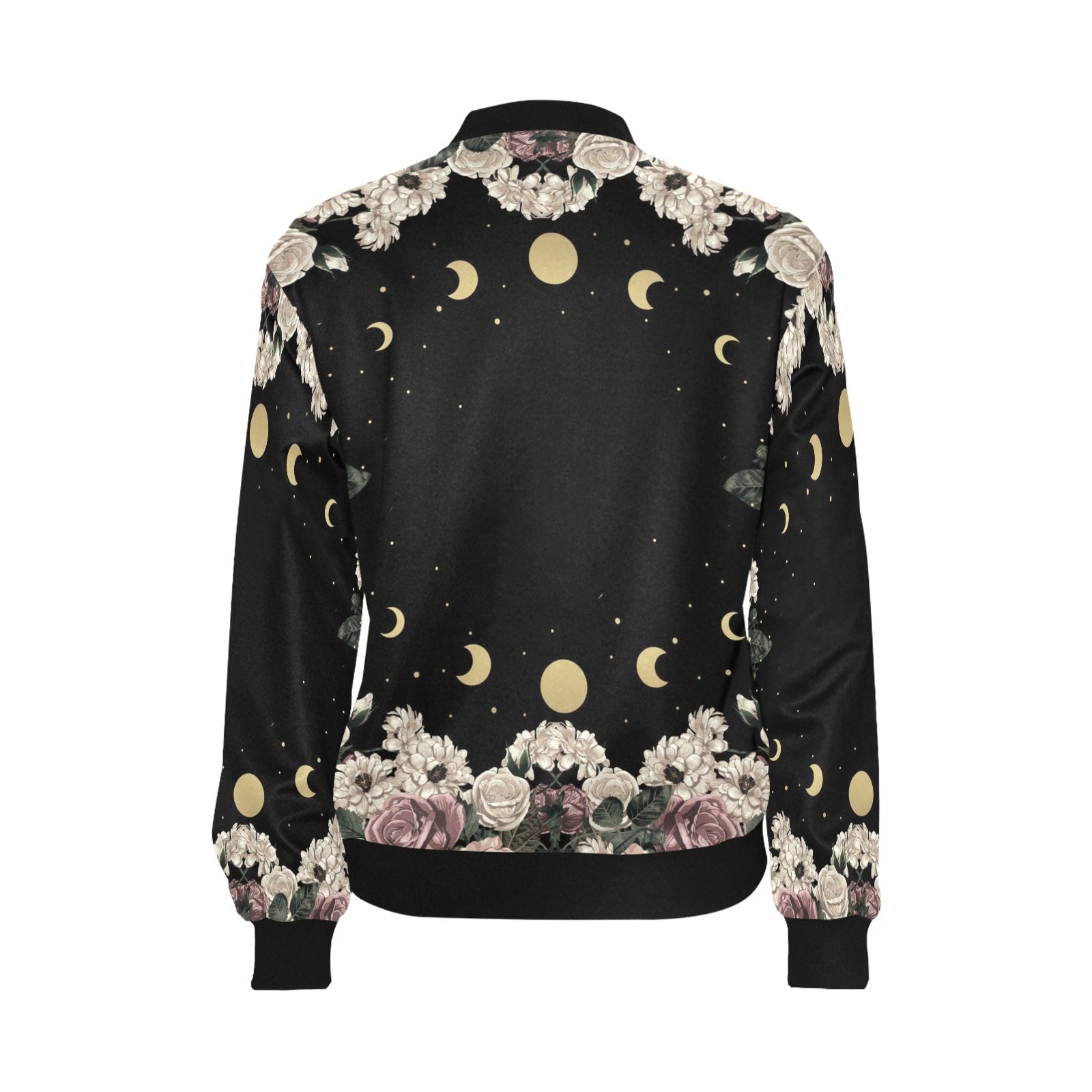 Moon Rose women Bomber Jacket - sense forest