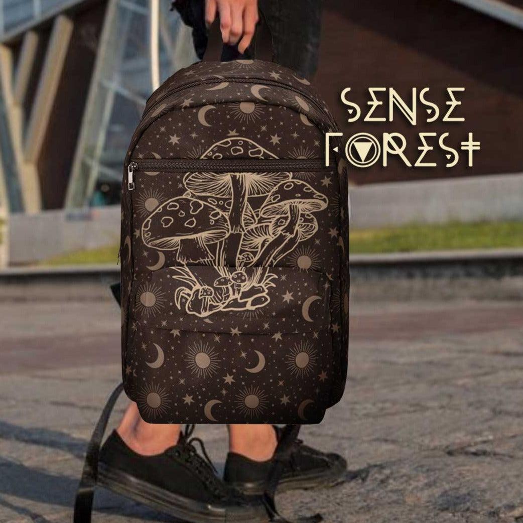 Mystical Celestial witchy mushroom backpack Travel Backpack(Large Capacity) - sense forest